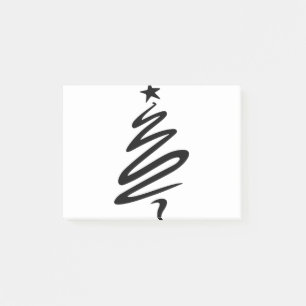 Christmas Fir Star Stylised Three Tree Post-it Notes