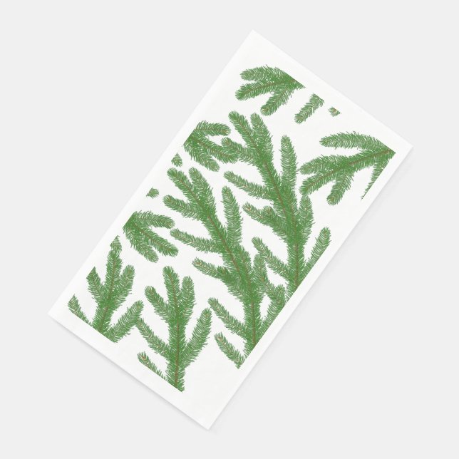Christmas fir tree branches   napkin (Corner)