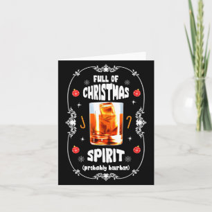 Christmas Fir Tree With Bourbon Ugly Xmas Bourbon  Card
