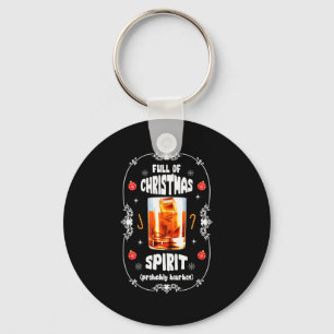 Christmas Fir Tree With Bourbon Ugly Xmas Bourbon  Key Ring