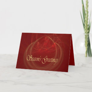 CHRISTMAS FIRE ~ Season's Greetings Holiday Card
