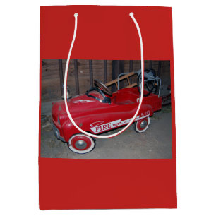 Christmas Fire Truck Children's Toy Wagon Medium Gift Bag