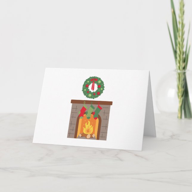 Christmas Fireplace Card (Front)