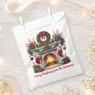 Christmas Fireplace Favour Bags