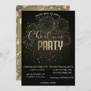 Christmas Fireworks Confetti Christmas Company  In Invitation