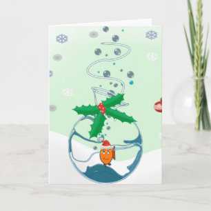 Christmas Fish Add Text by clicking Customise Holiday Card