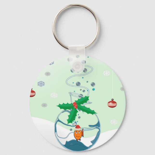 Christmas Fish Key Ring (Front)