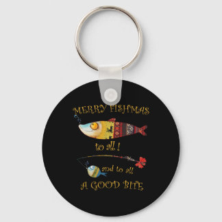 Christmas Fisherman's Merry Fishmas To All Fishing Key Ring