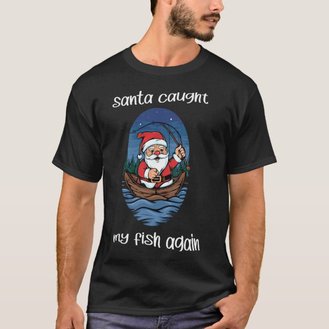 christmas fishing Funny Fish T-Shirt (Front)