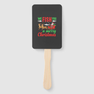 Christmas Fishing Merry Fish You Hand Fan