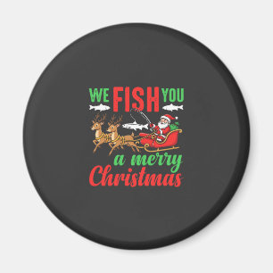 Christmas Fishing Merry Fish You Magnet