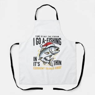 Christmas Fishing Stream Quote Design Apron