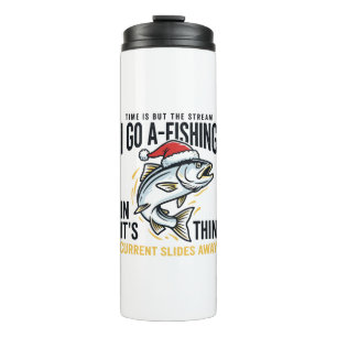 Christmas Fishing Stream Quote Design Thermal Tumbler