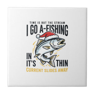 Christmas Fishing Stream Quote Design Tile