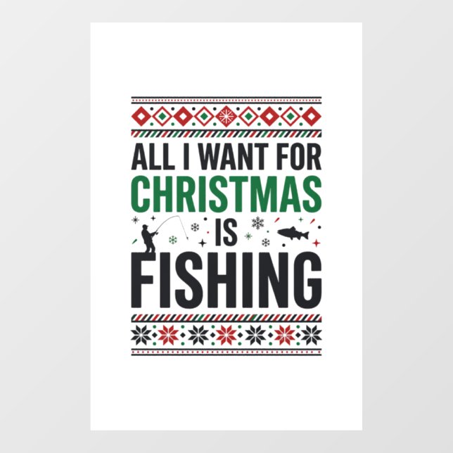 Christmas Fishing Ugly Sweater Design (Sheet)