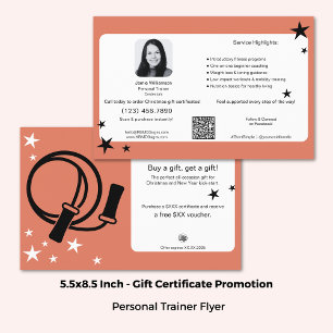 Christmas Fitness Gift Certificate Promotion Flyer