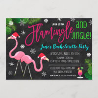 Christmas Flamingle and Jingle Party Invitation