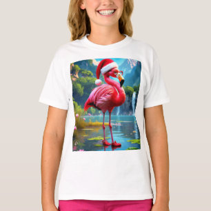 Christmas Flamingo As Santa Claus-47476 T-Shirt