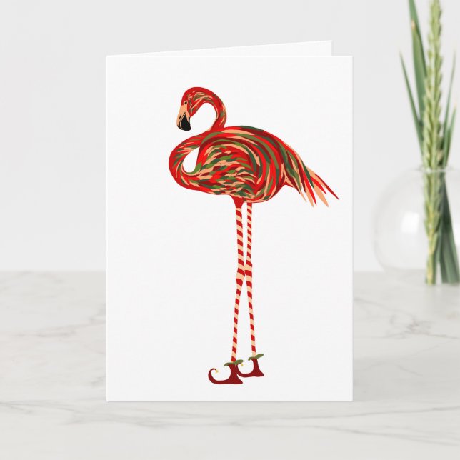 Christmas Flamingo Card (Front)