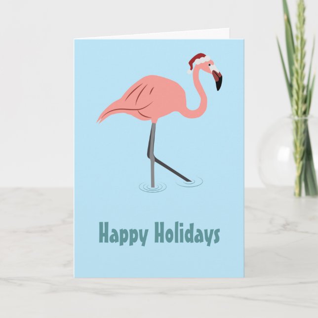 Christmas Flamingo  Card (Front)