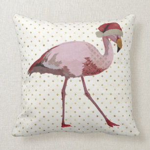 CHRISTMAS FLAMINGO CUSHION