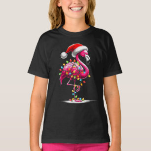 Christmas Flamingo Lover Santa Xmas T-Shirt