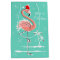 Christmas Flamingo Merry Christmas gift bag medium