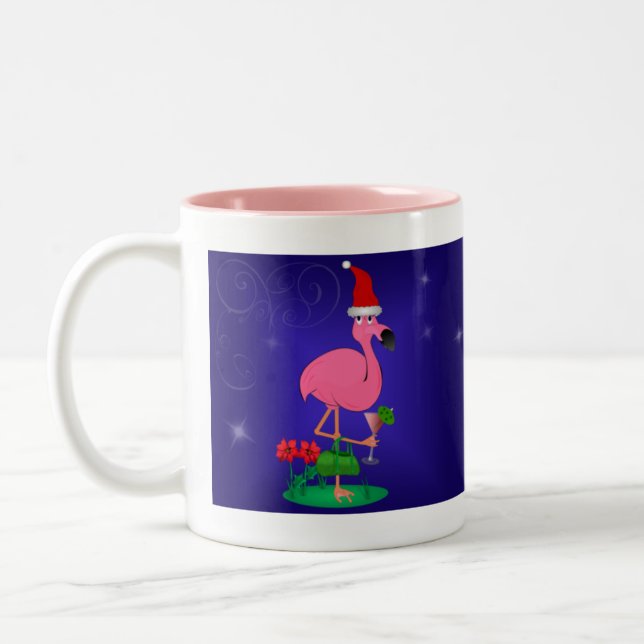 Christmas Flamingo Mug (Left)