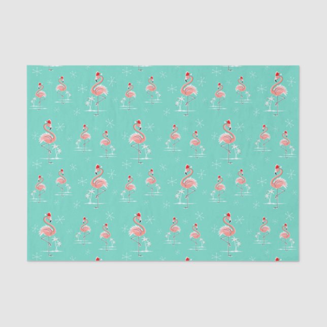 Christmas Flamingo Multi tissue paper (Front)