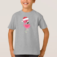 Christmas Flamingo, Pink Flamingo, Santa Hat, Bird