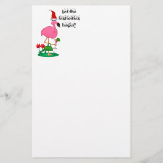 Christmas Flamingo Stationary Stationery