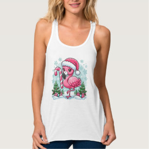 Christmas Flamingo Sublimation Clipart Singlet
