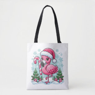 Christmas Flamingo Sublimation Clipart  Tote Bag