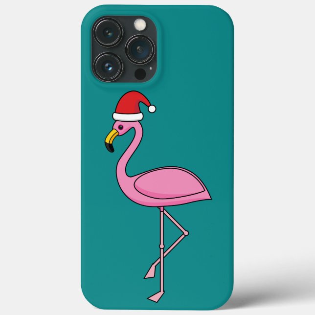 Christmas Flamingo with Santa Hat Case-Mate iPhone Case (Back)