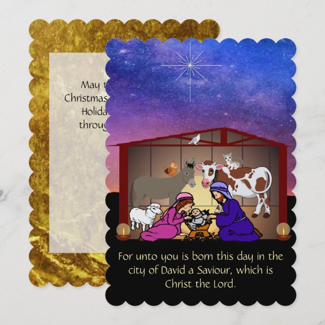 Christmas Flat Card (Front/Back)