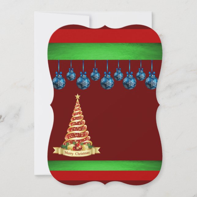 Christmas  Flat Greeting Card, Merry Christmas Card (Front)