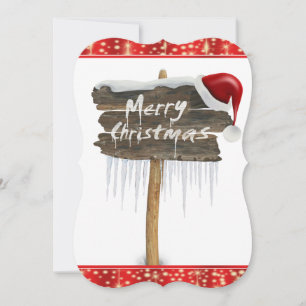 Christmas  Flat Greeting Card, Merry Christmas Card