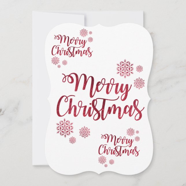 Christmas Flat Greeting Card, Merry Christmas Card (Front)