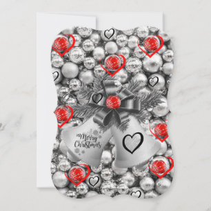 Christmas Flat Greeting Card, Merry Christmas Card