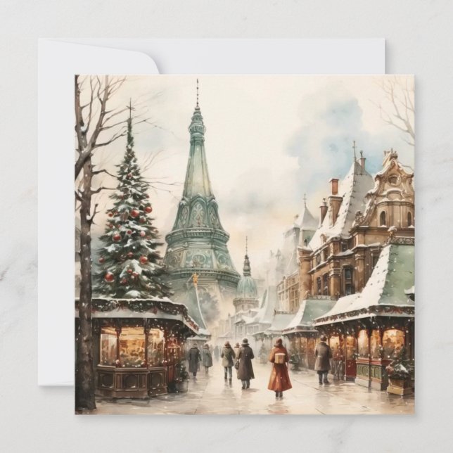 Christmas Flat Holiday Card (Front)