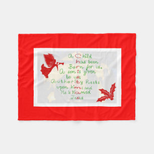 Christmas Fleece Blanket/A Child is Born Blanket