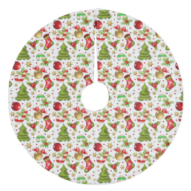 Christmas Fleece Tree Skirt (Front)