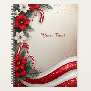 Christmas Floral Candy Canes Holiday Planner