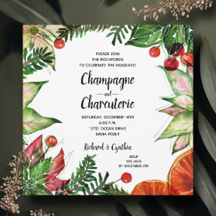 Christmas Floral Charcuterie Invitation