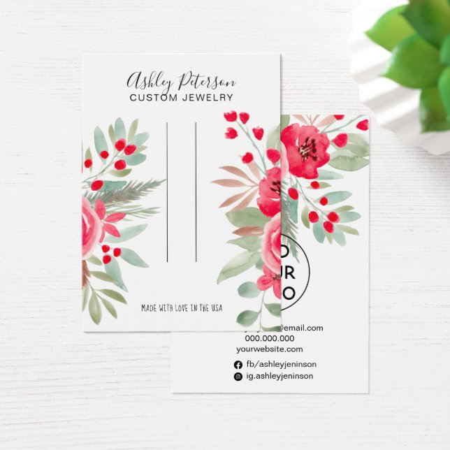 Christmas floral chic jewellery hair clip display (Desk)