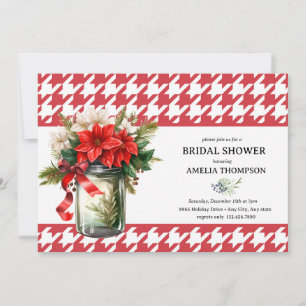 Christmas Floral   Christmas Bridal Shower Invitation