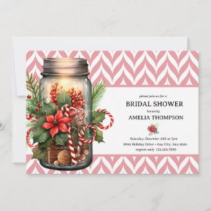 Christmas Floral   Christmas Bridal Shower Invitation