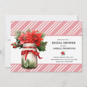 Christmas Floral   Christmas Bridal Shower Invitation
