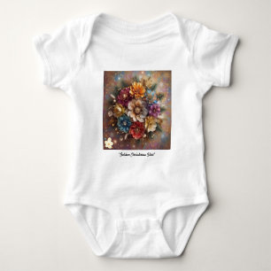 "Christmas Floral Delight" Baby Bodysuit