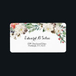 Christmas Floral return address label<br><div class="desc">Christmas Floral return address label</div>